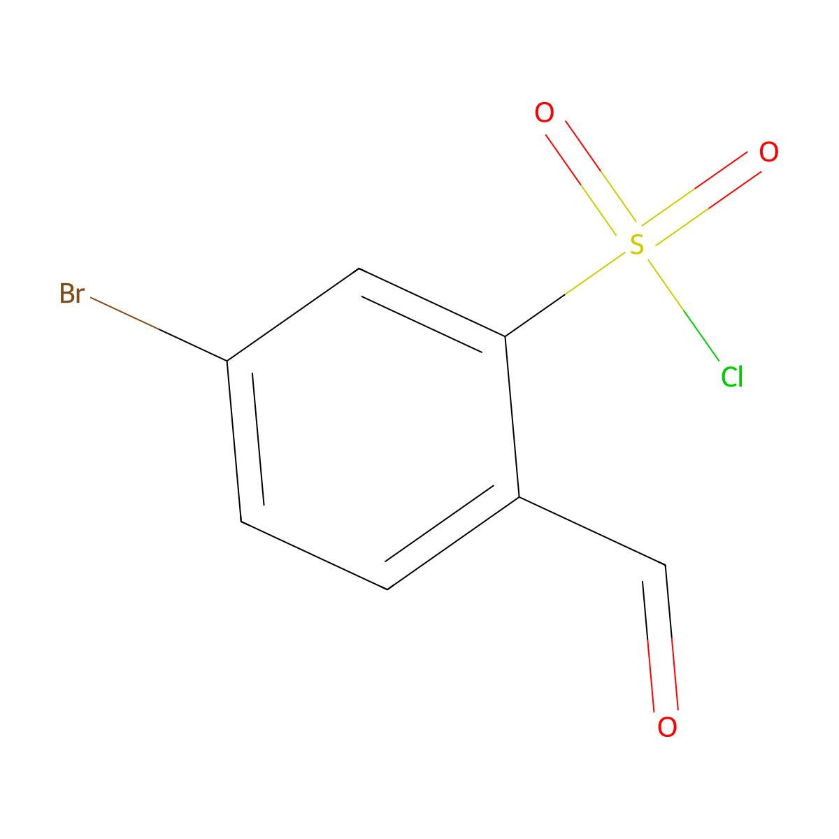 5-Bromo-2-formylbenzene-1-sulfonyl chloride molecular structure, CAS 2763749-54-6