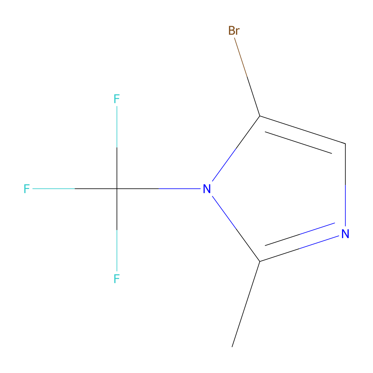 5-bromo-2-methyl-1-(trifluoromethyl)-1H-imidazole molecular structure, CAS 2763749-61-5