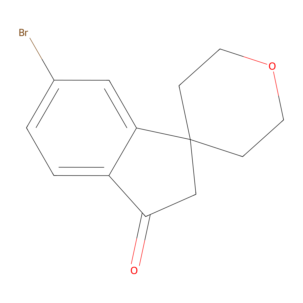 6-Bromo-2,3-dihydrospiro[indene-1,4'-oxan]-3-one molecular structure, CAS 2763749-62-6