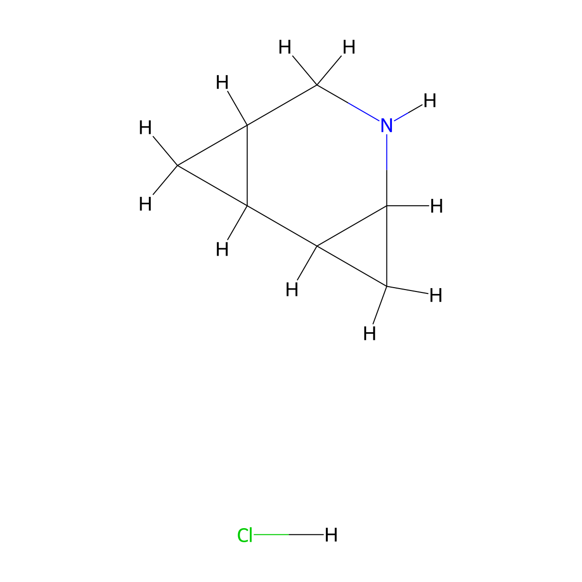 5-Azatricyclo[5.1.0.0,2,4]octane hydrochloride molecular structure, CAS 2763749-67-1