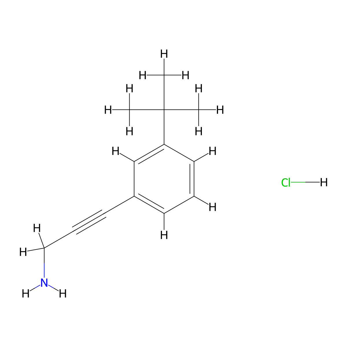 3-(3-Tert-butylphenyl)prop-2-yn-1-amine hydrochloride molecular structure, CAS 2763749-69-3