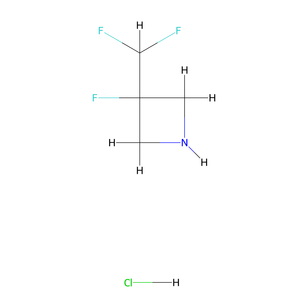 3-(Difluoromethyl)-3-fluoroazetidine hydrochloride molecular structure, CAS 2763749-88-6