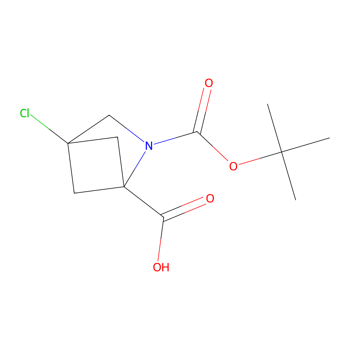 2-[(Tert-butoxy)carbonyl]-4-chloro-2-azabicyclo[2.1.1]hexane-1-carboxylic acid molecular structure, CAS 2763750-06-5