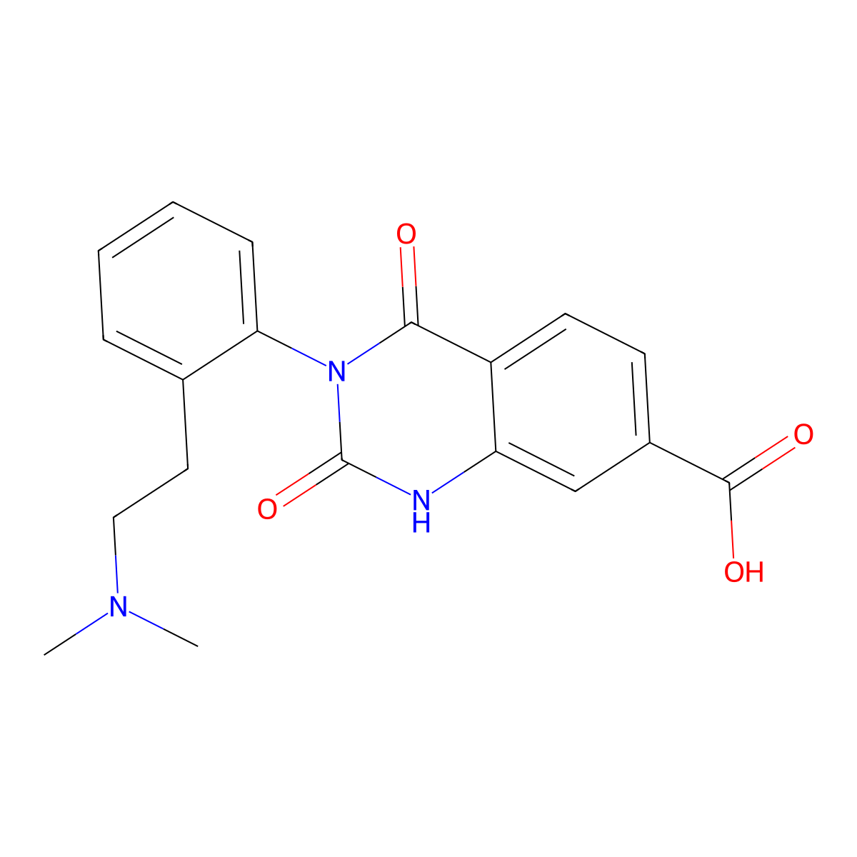 3-{2-[2-(Dimethylamino)ethyl]phenyl}-2,4-dioxo-1,2,3,4-tetrahydroquinazoline-7-carboxylic acid molecular structure, CAS 2763750-12-3