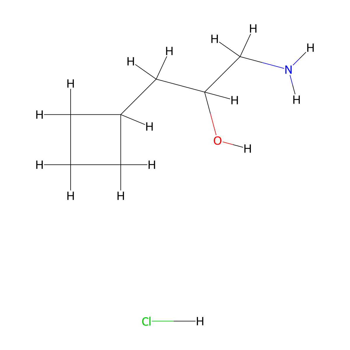 1-Amino-3-cyclobutylpropan-2-ol hydrochloride molecular structure, CAS 2763750-17-8