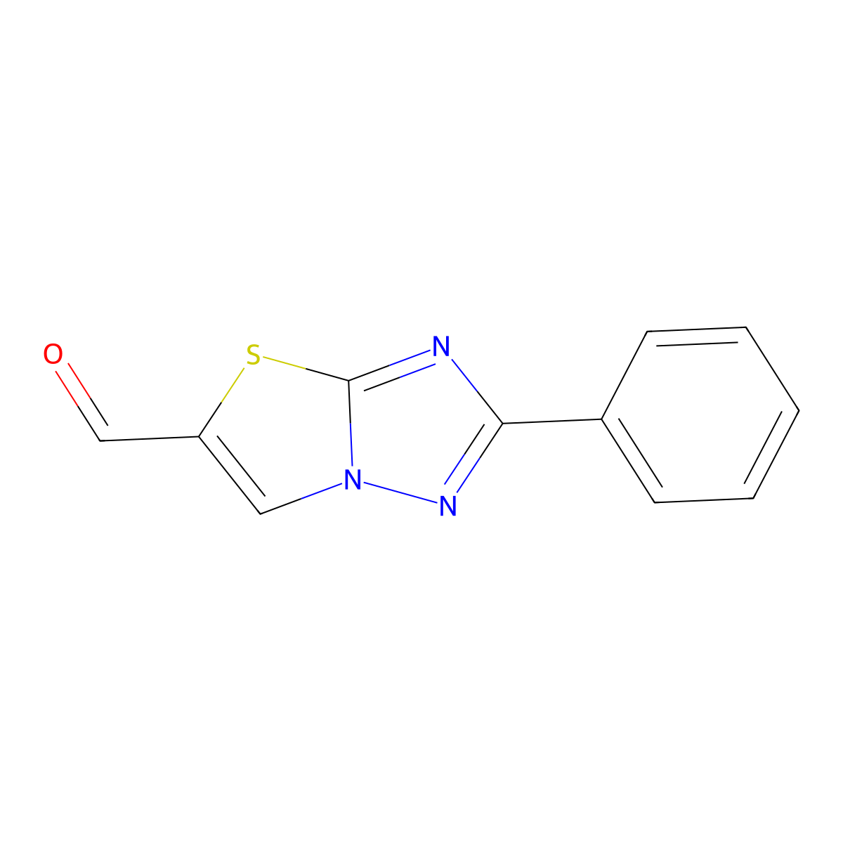 2-Phenyl-[1,2,4]triazolo[3,2-b][1,3]thiazole-5-carbaldehyde molecular structure, CAS 2763750-32-7