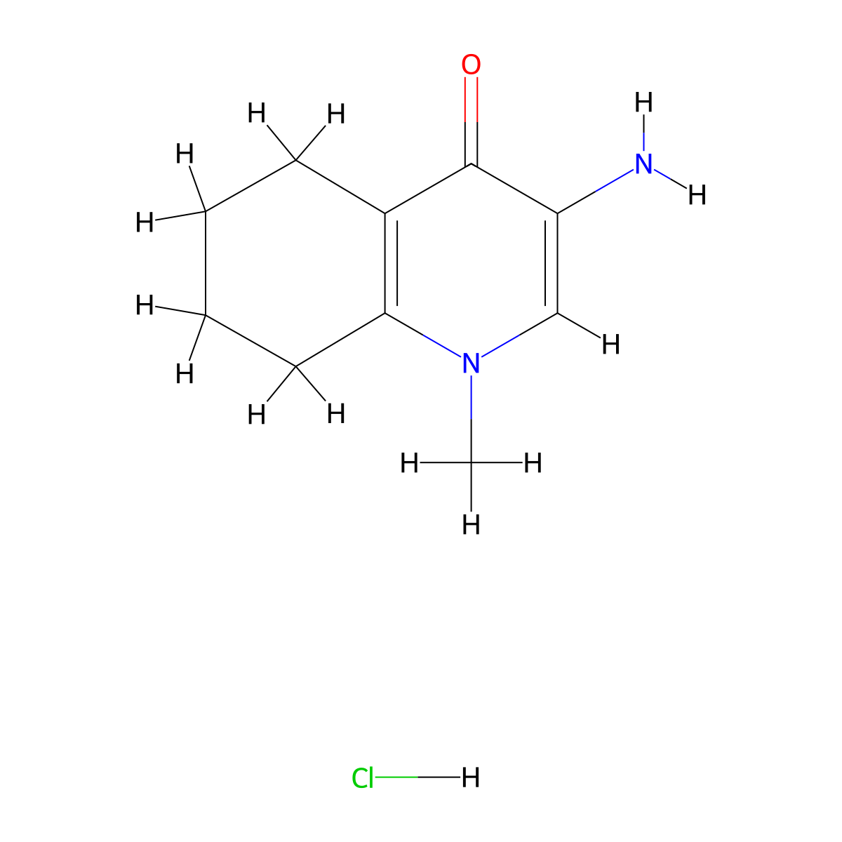 3-Amino-1-methyl-1,4,5,6,7,8-hexahydroquinolin-4-one hydrochloride molecular structure, CAS 2763750-34-9