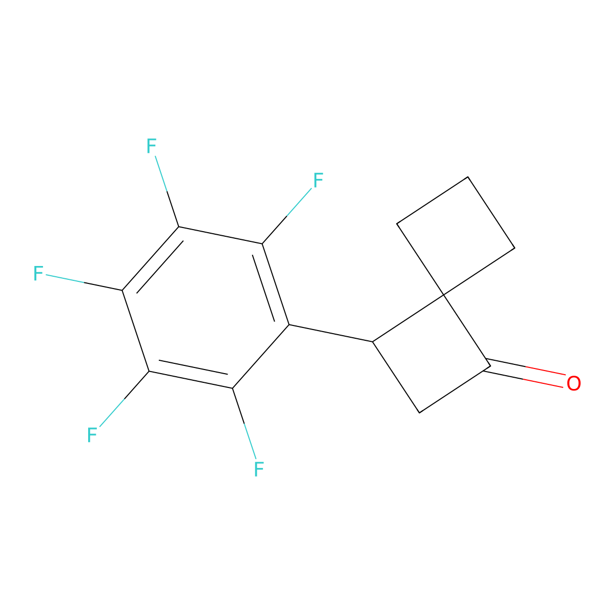 3-(2,3,4,5,6-Pentafluorophenyl)spiro[3.3]heptan-1-one molecular structure, CAS 2763750-45-2
