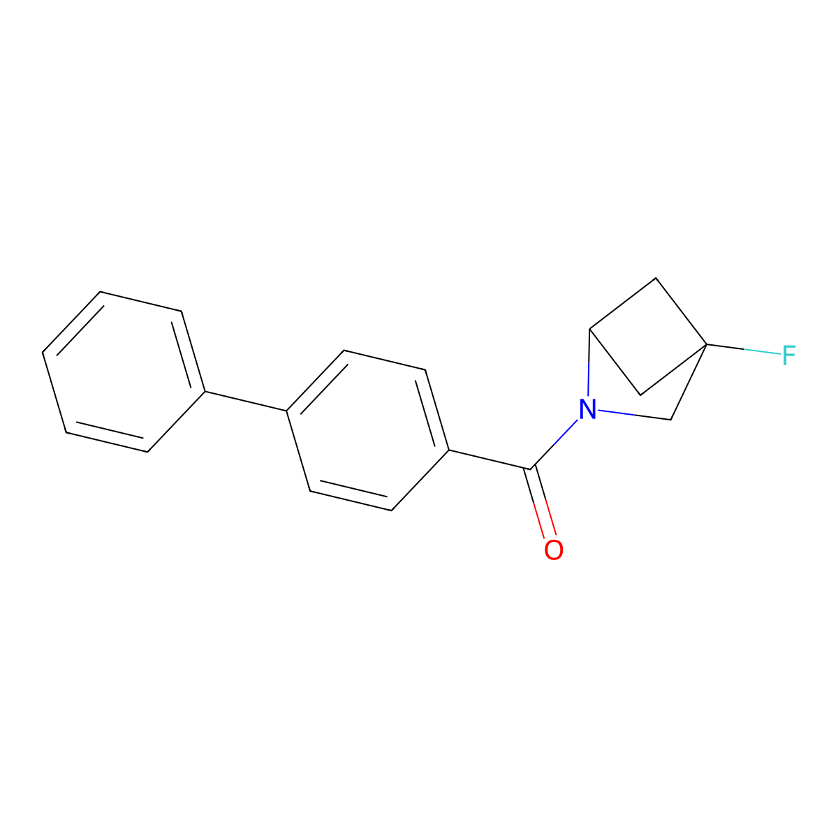 2-{[1,1'-Biphenyl]-4-carbonyl}-4-fluoro-2-azabicyclo[2.1.1]hexane molecular structure, CAS 2763750-47-4