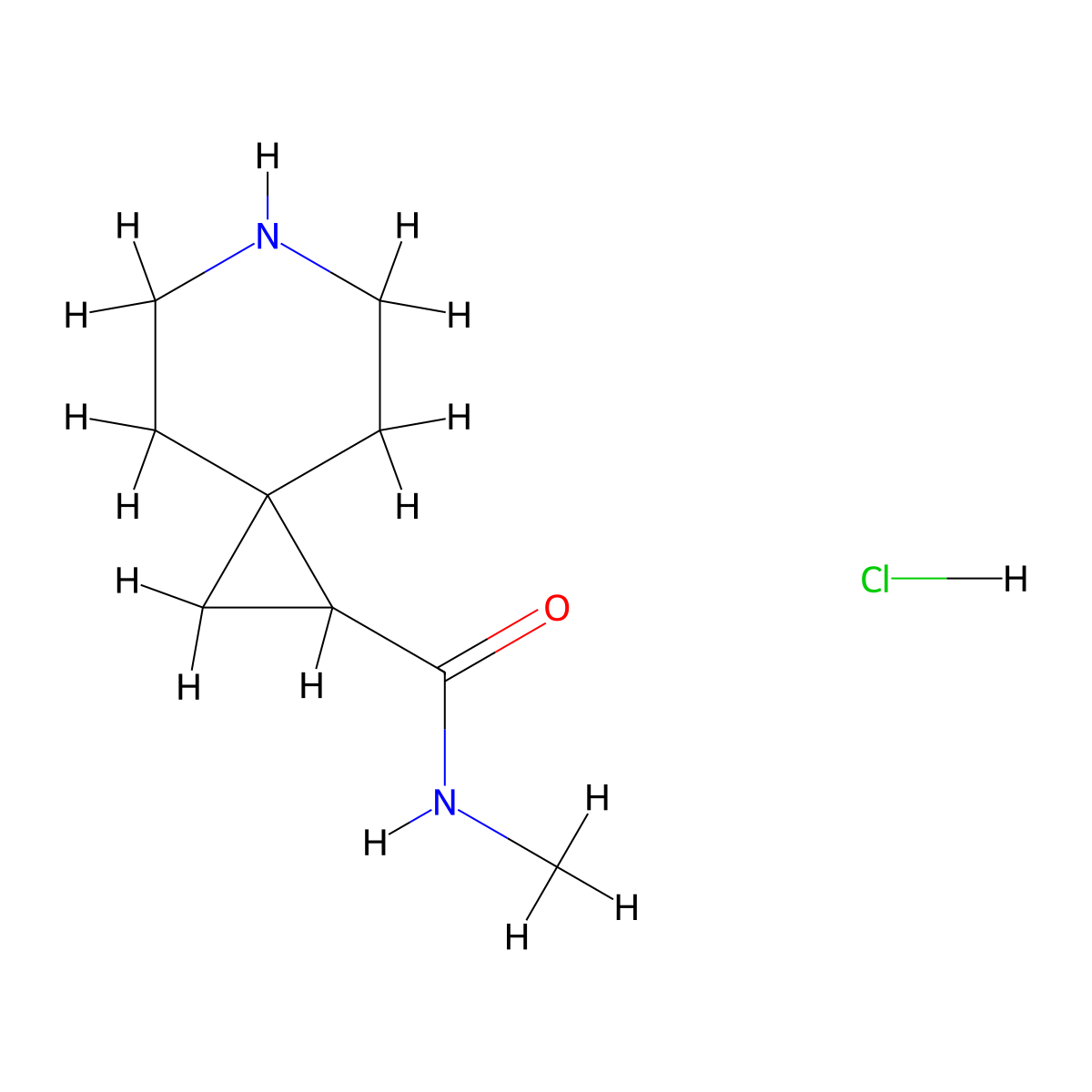 N-methyl-6-azaspiro[2.5]octane-1-carboxamide hydrochloride molecular structure, CAS 2763750-59-8