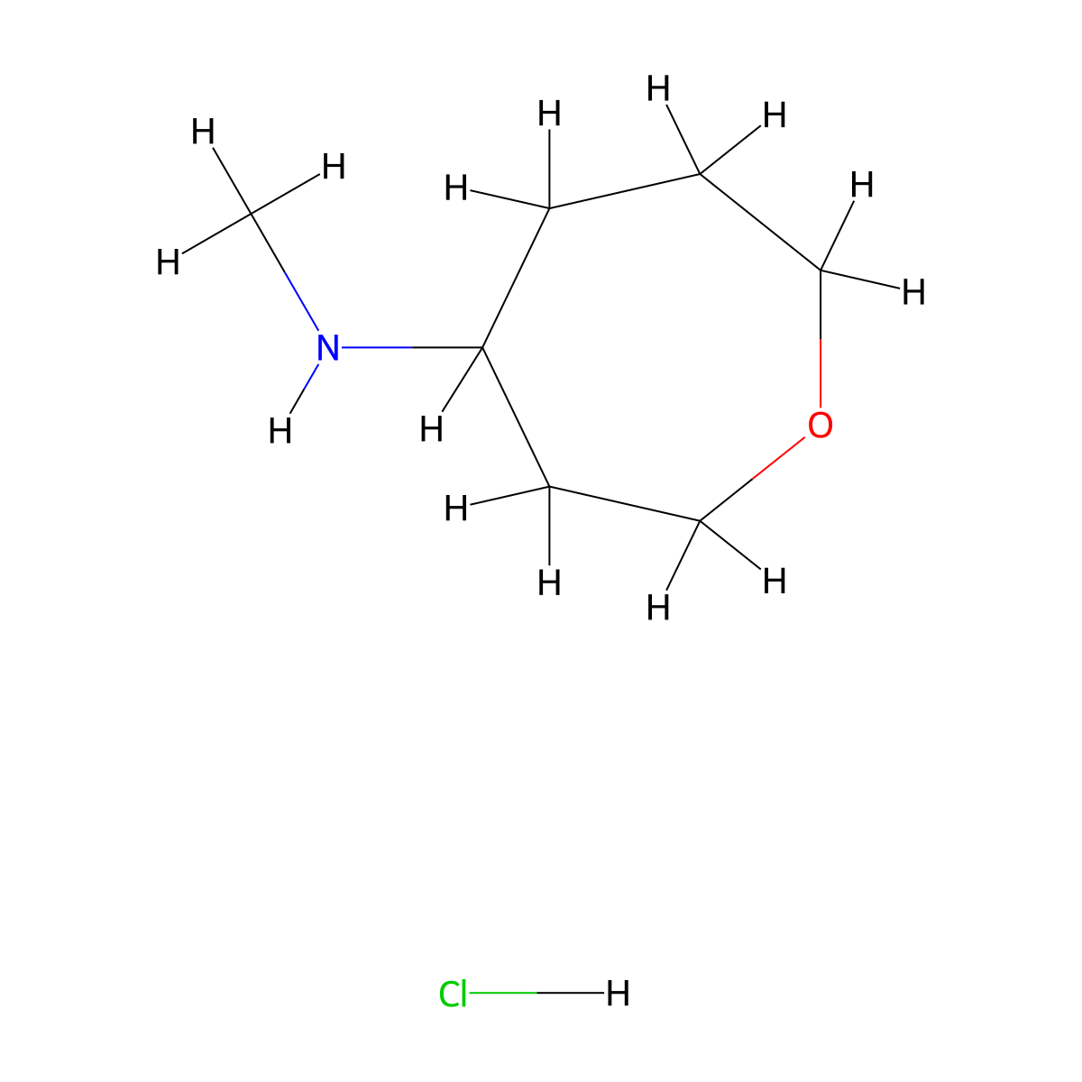 N-methyloxepan-4-amine hydrochloride molecular structure, CAS 2763750-64-5