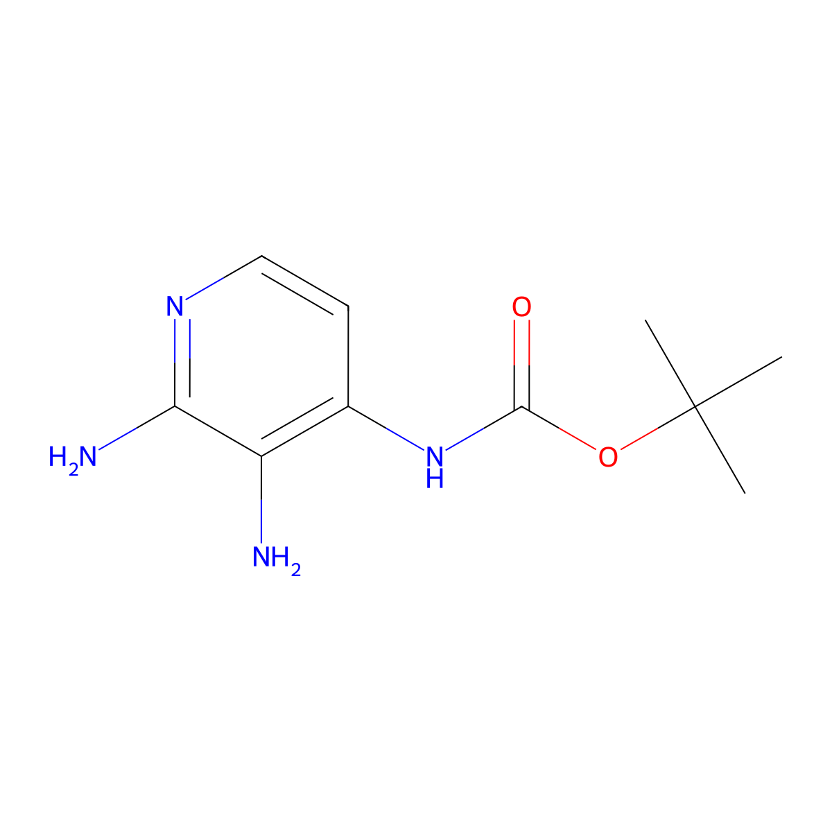 tert-butyl N-(2,3-diaminopyridin-4-yl)carbamate molecular structure, CAS 2763750-69-0