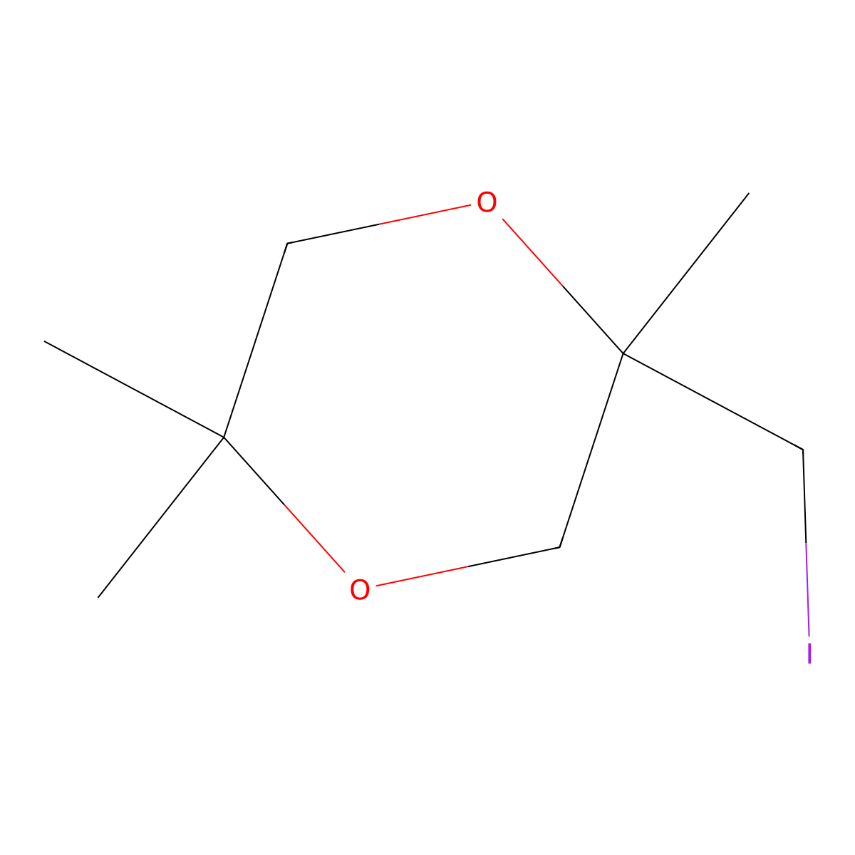 2-(Iodomethyl)-2,5,5-trimethyl-1,4-dioxane molecular structure, CAS 2763750-83-8