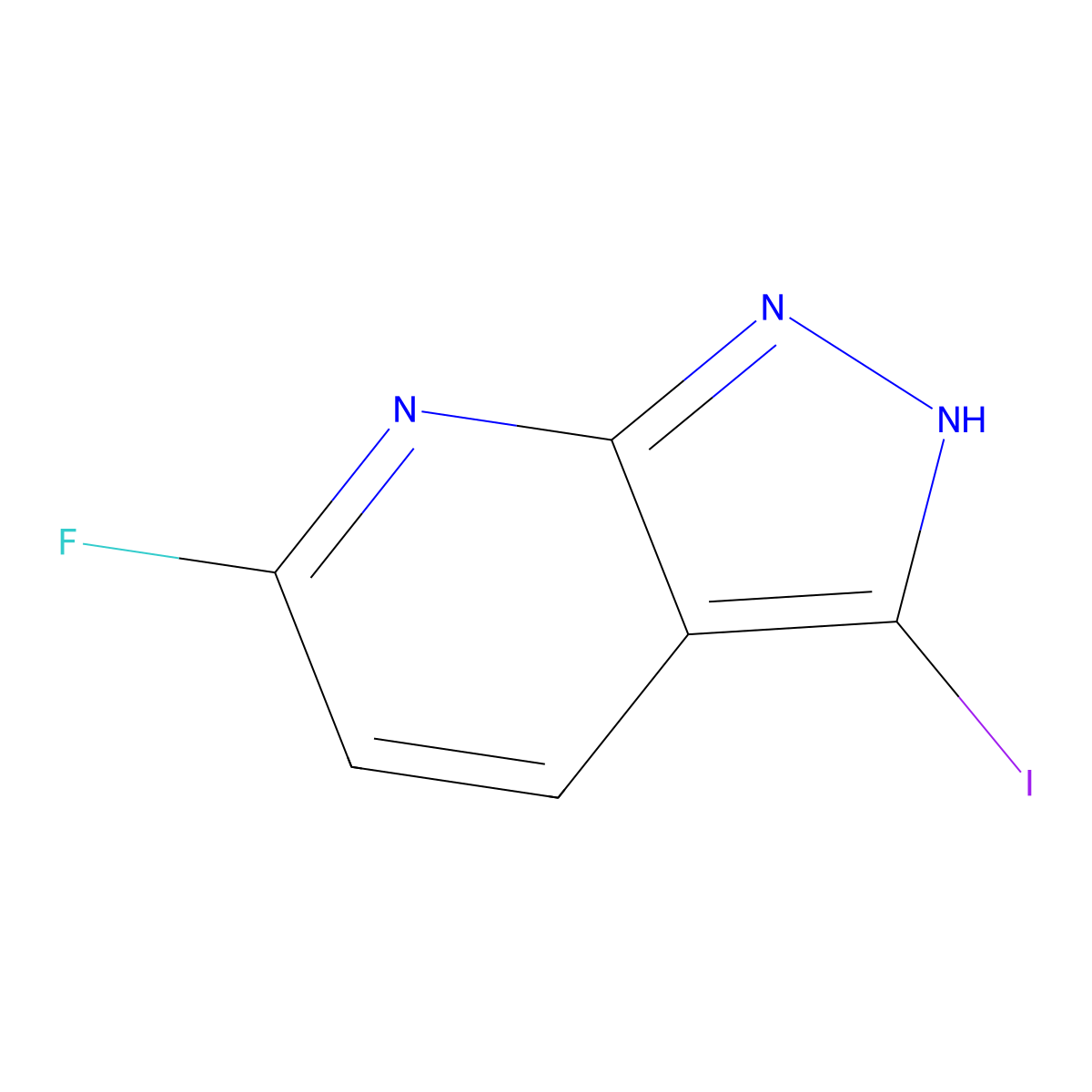 6-Fluoro-3-iodo-1H-pyrazolo[3,4-b]pyridine molecular structure, CAS 2763750-84-9