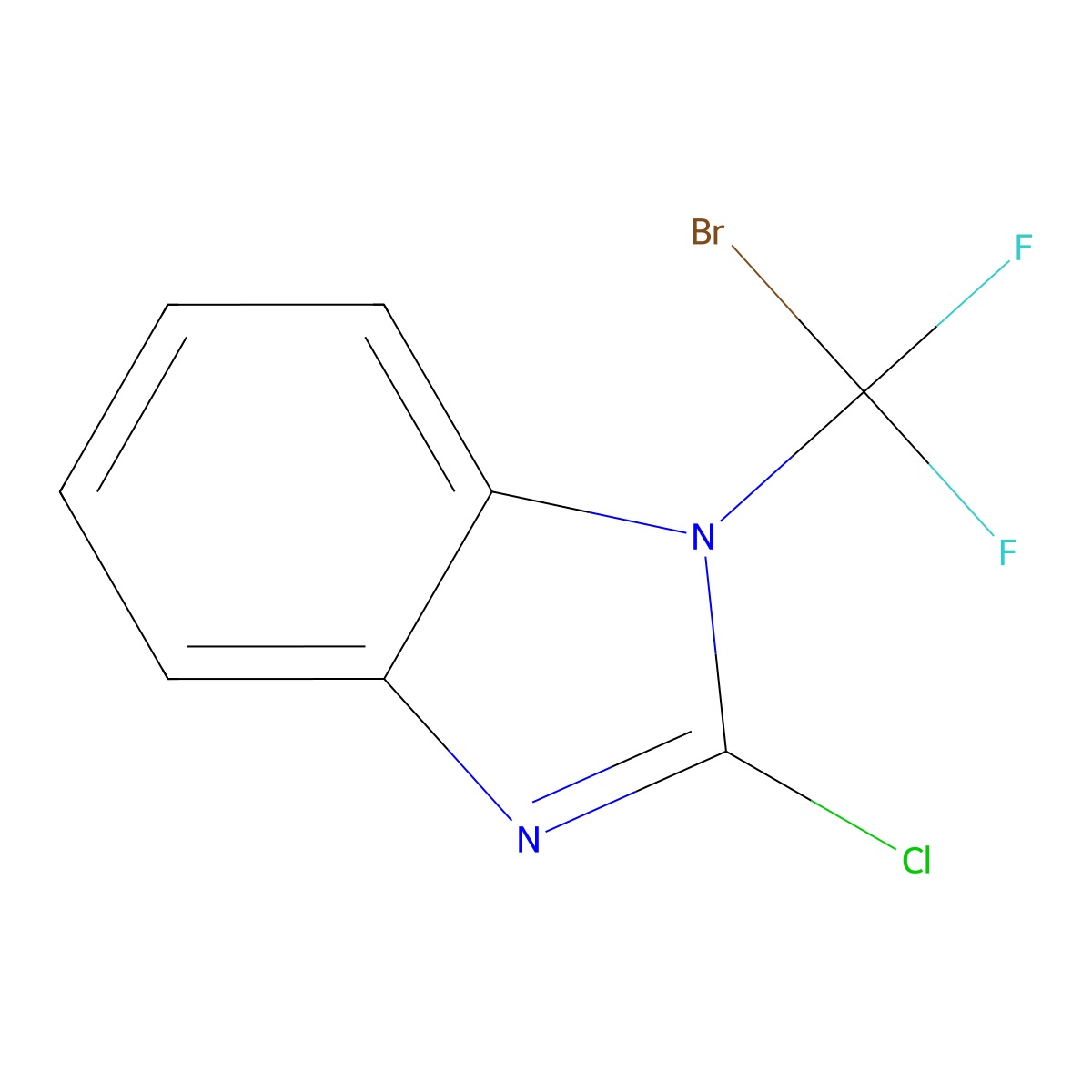 1-(bromodifluoromethyl)-2-chloro-1H-1,3-benzodiazole molecular structure, CAS 2763750-85-0