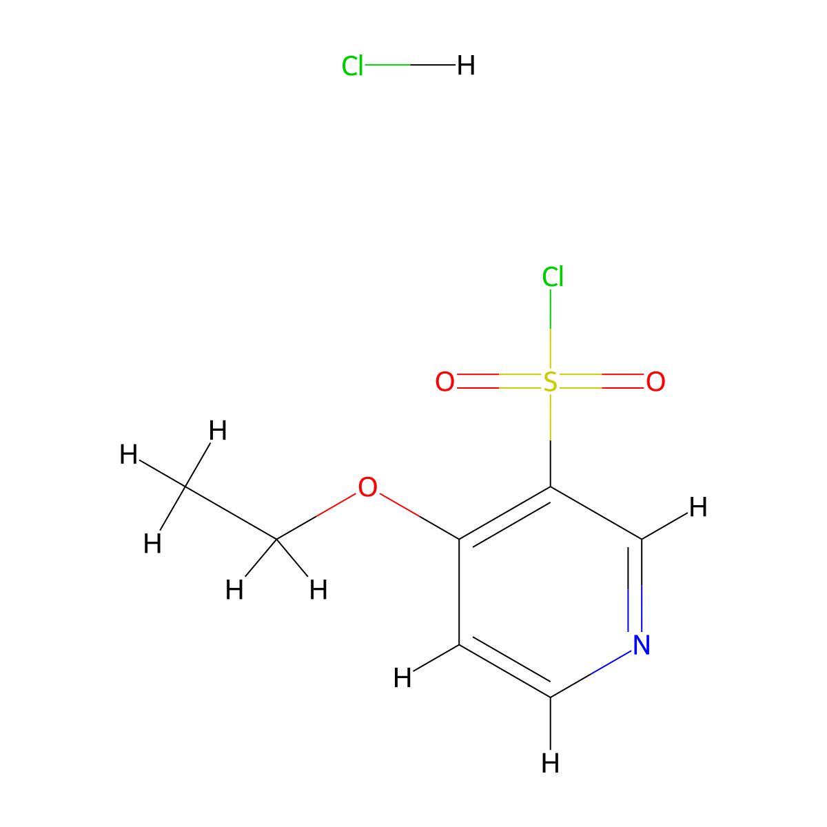 4-Ethoxypyridine-3-sulfonyl chloride hydrochloride molecular structure, CAS 2763751-03-5