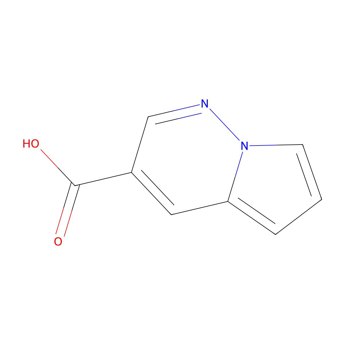 Pyrrolo[1,2-b]pyridazine-3-carboxylic acid molecular structure, CAS 2763751-07-9