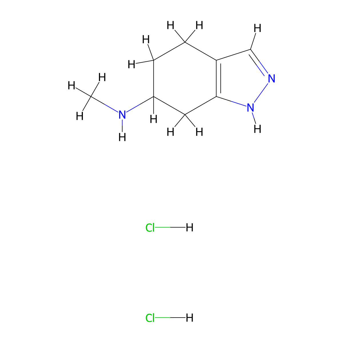 N-methyl-4,5,6,7-tetrahydro-2H-indazol-6-amine dihydrochloride molecular structure, CAS 2763751-16-0