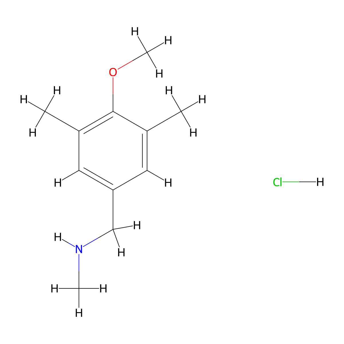 [(4-Methoxy-3,5-dimethylphenyl)methyl](methyl)amine hydrochloride molecular structure, CAS 2763751-21-7