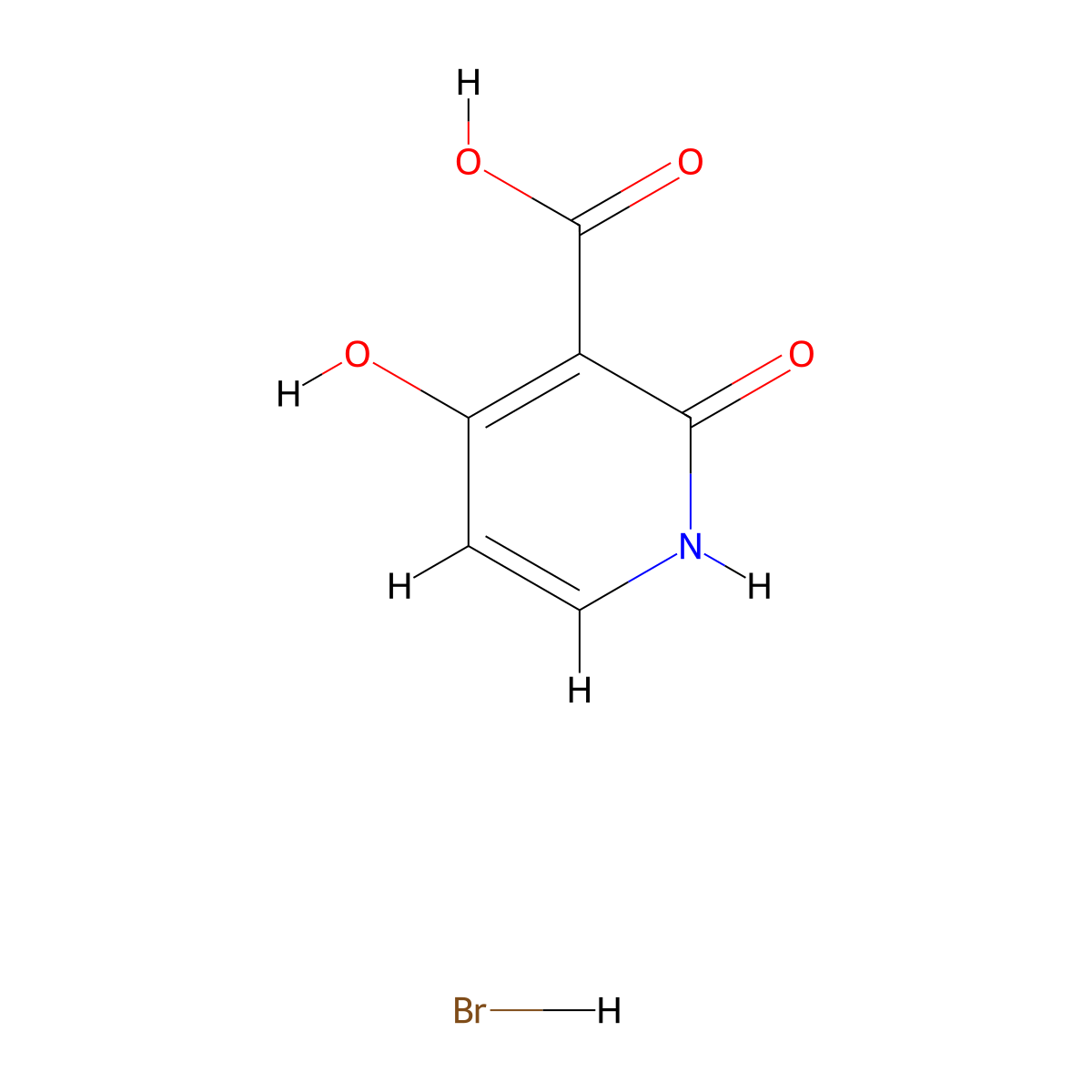 2,4-Dihydroxypyridine-3-carboxylic acid hydrobromide molecular structure, CAS 2763751-25-1