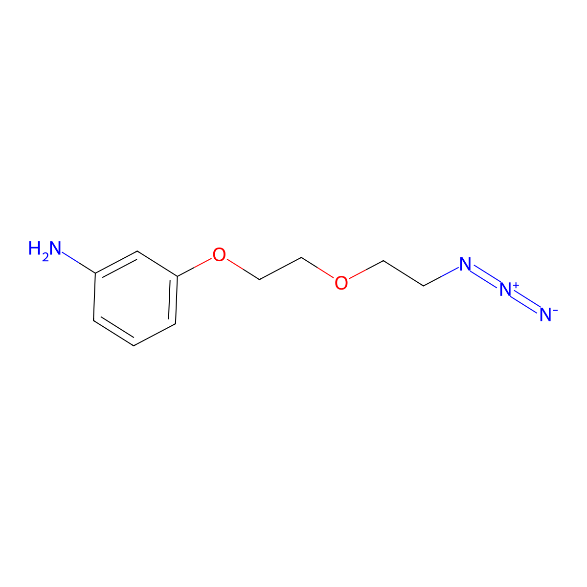 3-[2-(2-Azidoethoxy)ethoxy]aniline molecular structure, CAS 2763754-59-0