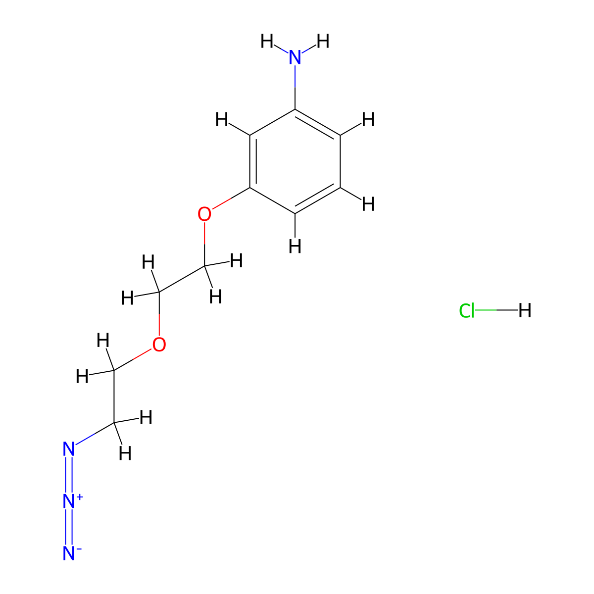 3-[2-(2-Azidoethoxy)ethoxy]aniline hydrochloride molecular structure, CAS 2763754-60-3