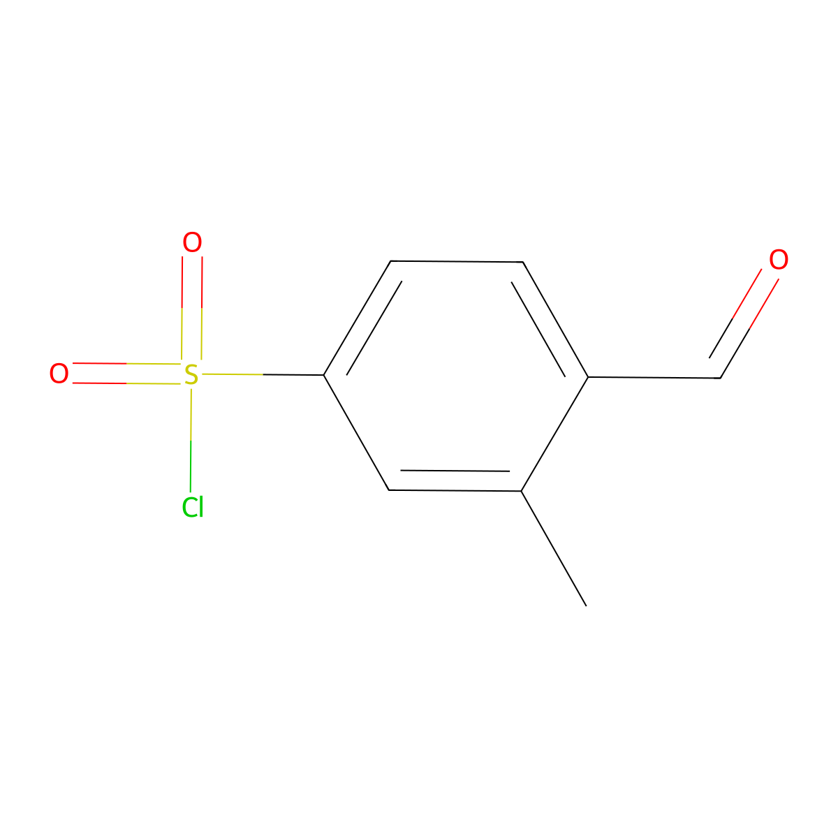 4-Formyl-3-methylbenzene-1-sulfonyl chloride molecular structure, CAS 2763754-62-5
