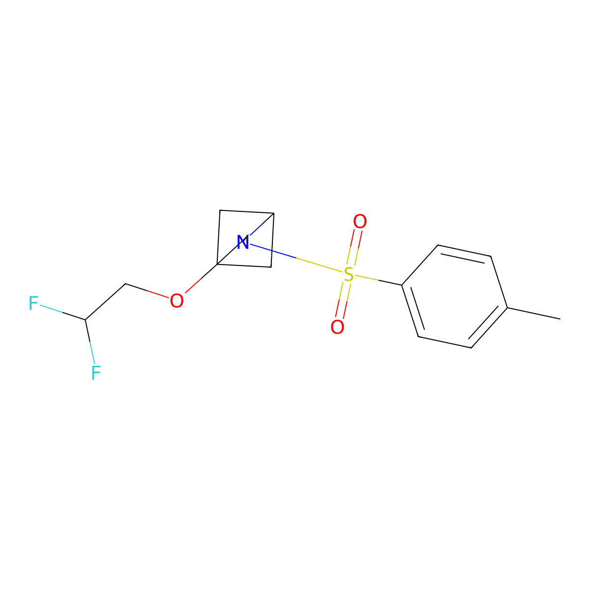 4-(2,2-Difluoroethoxy)-2-(4-methylbenzenesulfonyl)-2-azabicyclo[2.1.1]hexane molecular structure, CAS 2763754-63-6