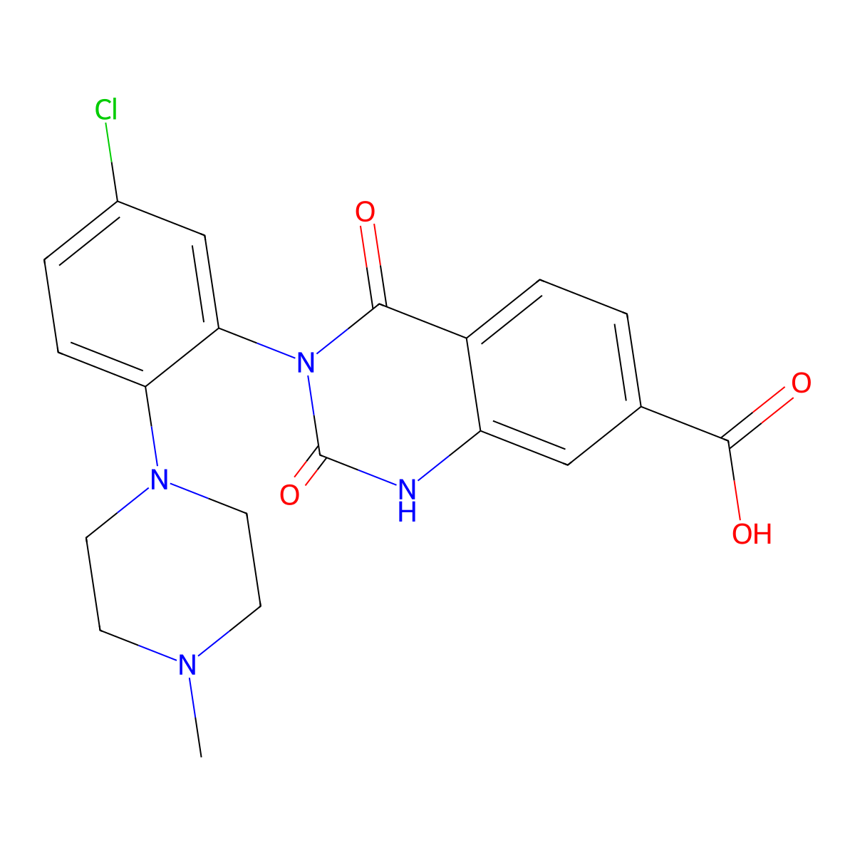 3-[5-Chloro-2-(4-methylpiperazin-1-yl)phenyl]-2,4-dioxo-1,2,3,4-tetrahydroquinazoline-7-carboxylicacid molecular structure, CAS 2763754-75-0