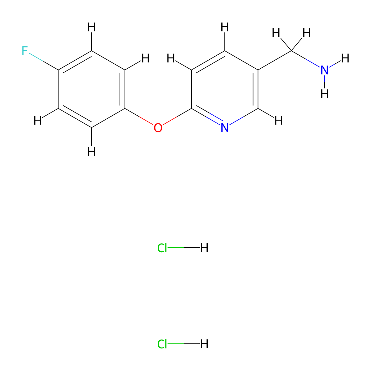 1-[6-(4-Fluorophenoxy)pyridin-3-yl]methanamine dihydrochloride molecular structure, CAS 2763754-77-2