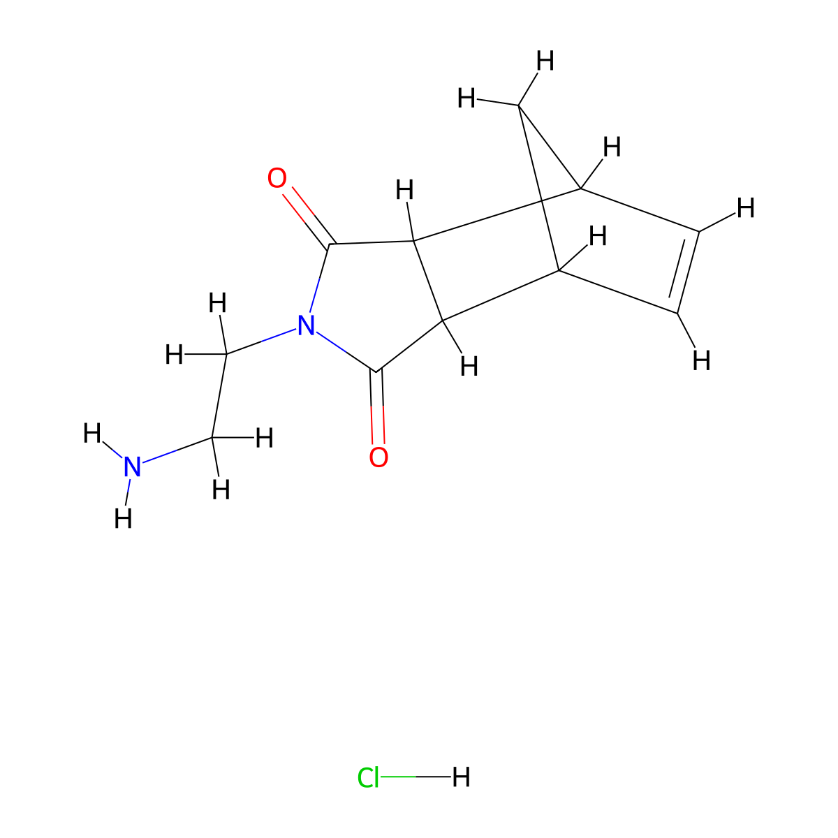 2-(2-Aminoethyl)-3A,4,7,7A-tetrahydro-1H-4,7-methanoisoindole-1,3(2H)-dione hydrochloride molecular structure, CAS 2763754-88-5