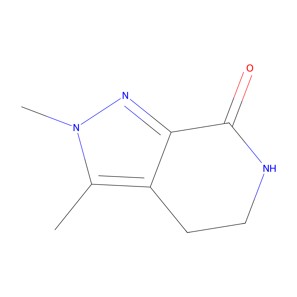2,3-dimethyl-2H,4H,5H,6H,7H-pyrazolo(3,4-c)pyridin-7-one molecular structure, CAS 2763754-96-5