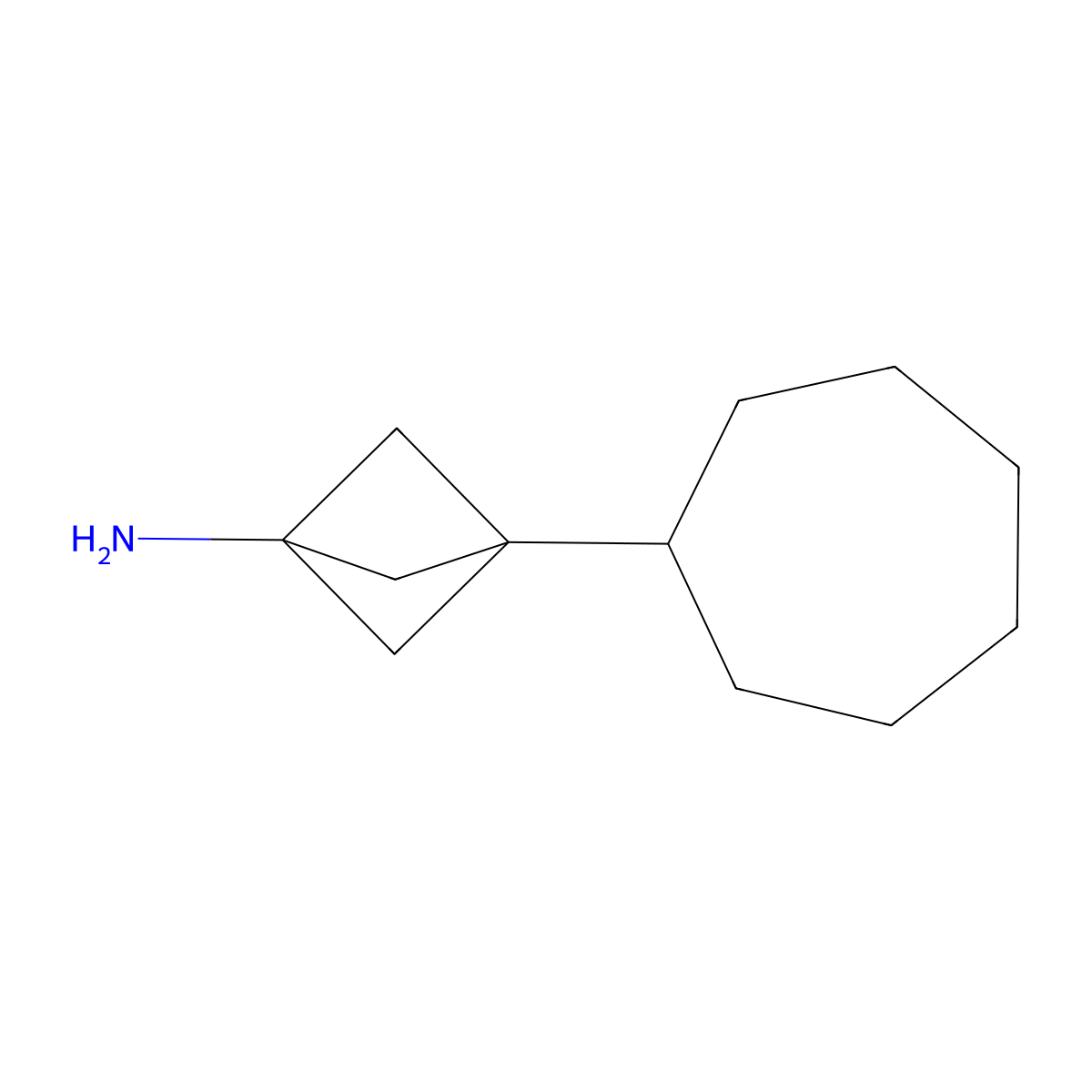 3-Cycloheptylbicyclo[1.1.1]pentan-1-amine molecular structure, CAS 2763755-10-6