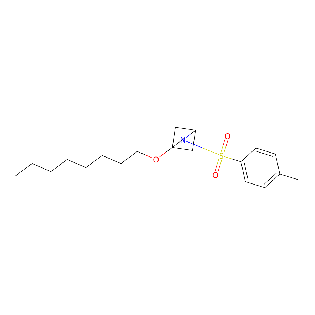 2-(4-Methylbenzenesulfonyl)-4-(octyloxy)-2-azabicyclo[2.1.1]hexane molecular structure, CAS 2763755-15-1