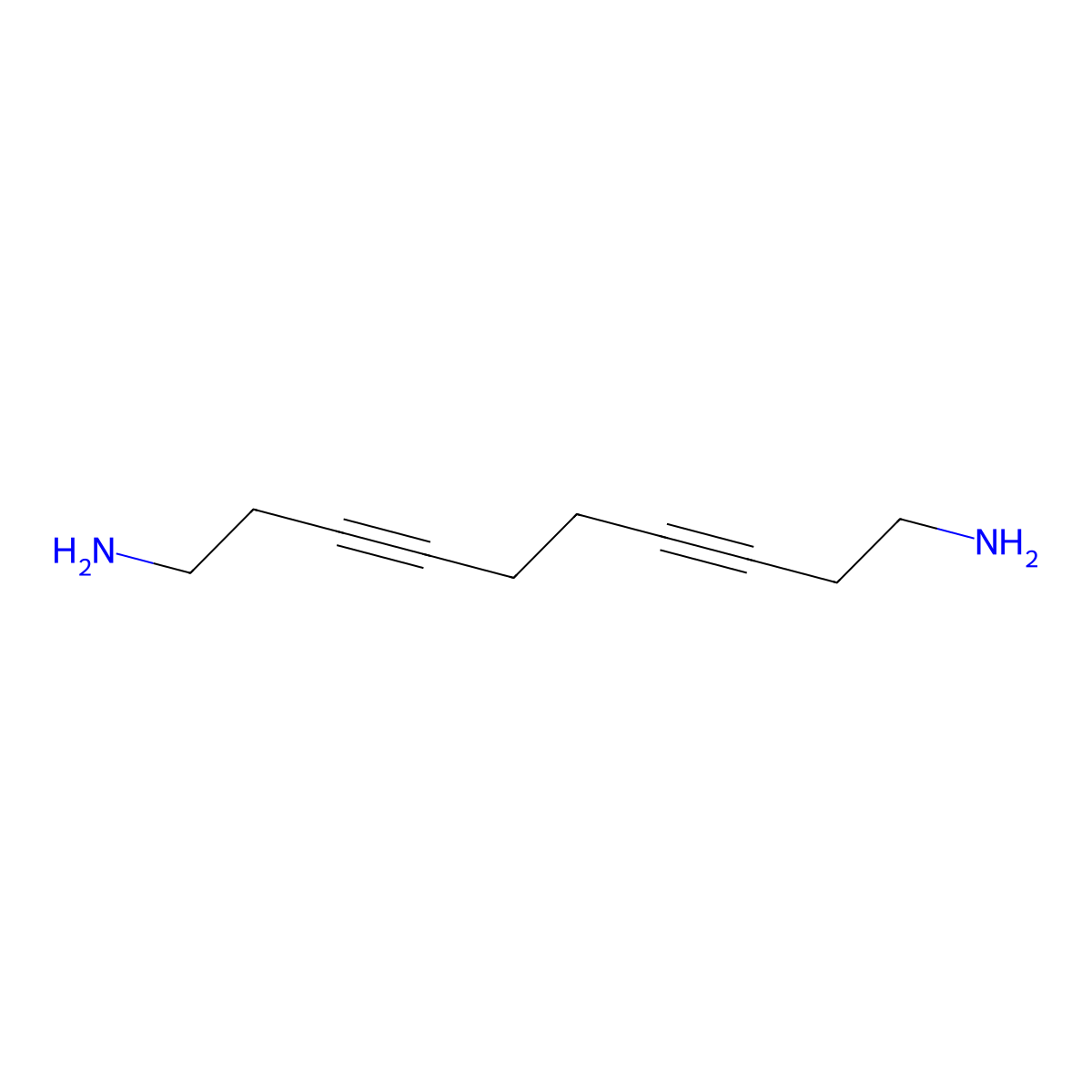 Deca-3,7-diyne-1,10-diamine molecular structure, CAS 2763755-24-2
