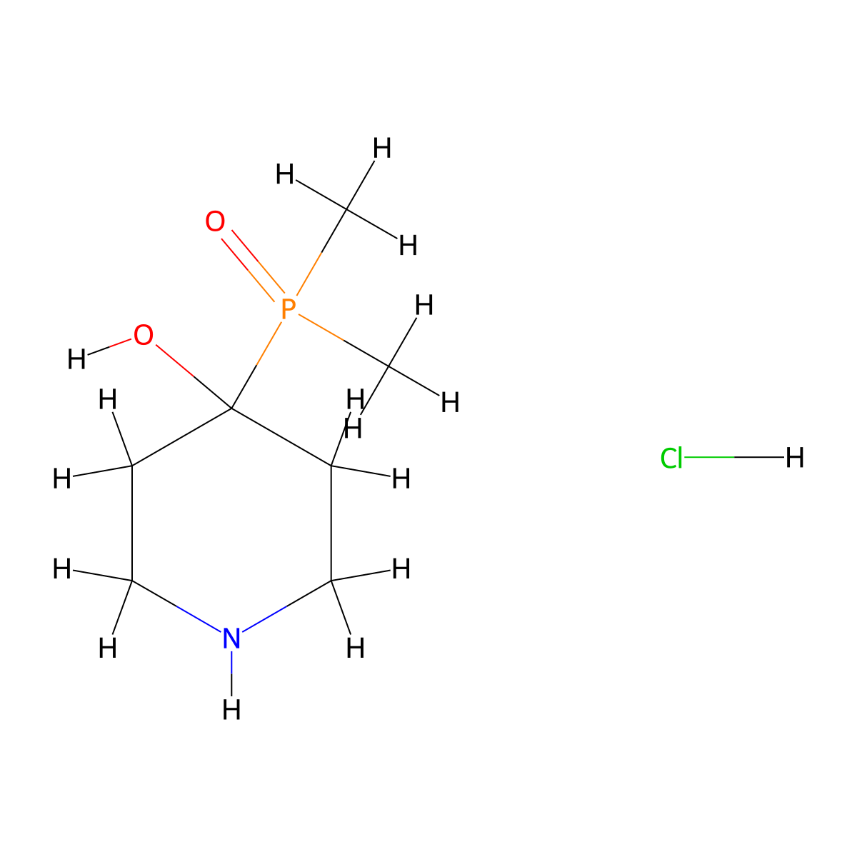 4-(Dimethylphosphoryl)piperidin-4-ol hydrochloride molecular structure, CAS 2763755-28-6