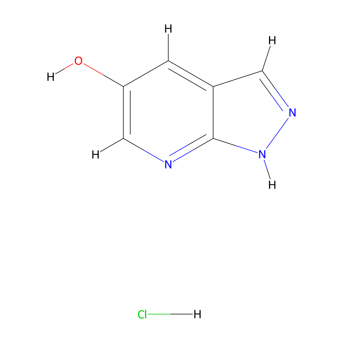 1H-pyrazolo[3,4-b]pyridin-5-ol hydrochloride molecular structure, CAS 2763755-31-1