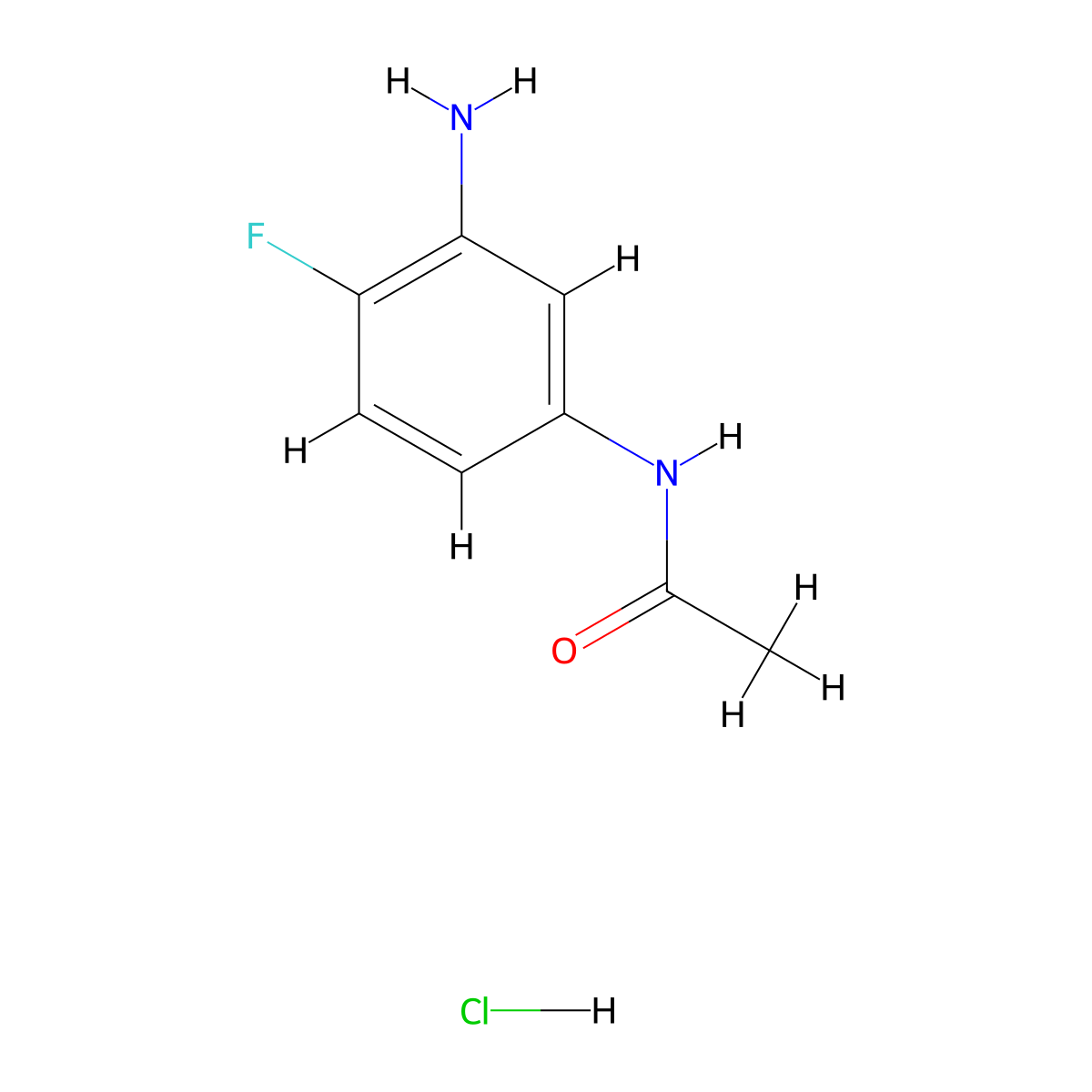N-(3-amino-4-fluorophenyl)acetamidehydrochloride molecular structure, CAS 2763755-33-3
