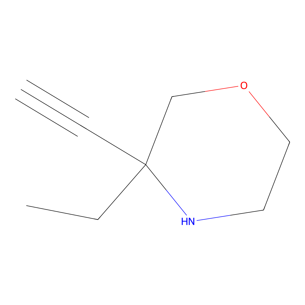 3-Ethyl-3-ethynylmorpholine molecular structure, CAS 2763755-36-6