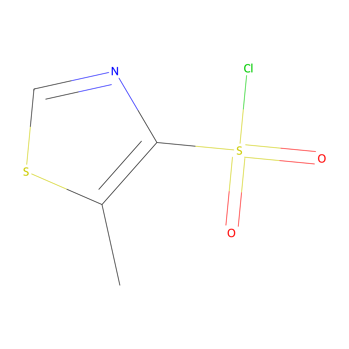 5-Methylthiazole-4-sulfonyl chloride molecular structure, CAS 2763755-45-7