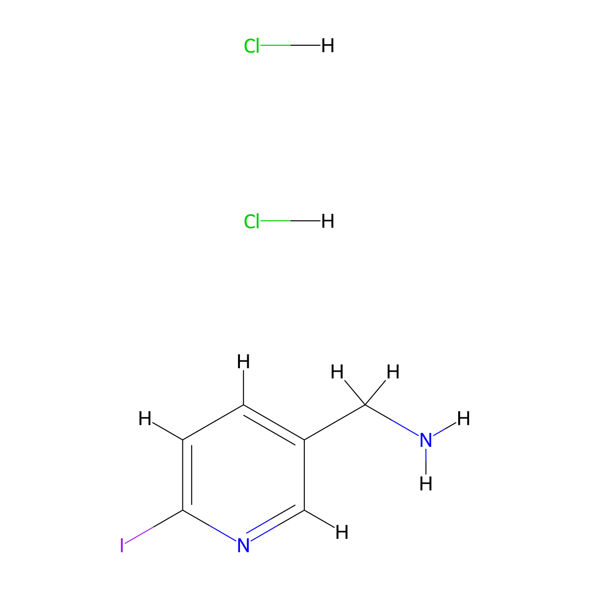 1-(6-Iodopyridin-3-yl)methanamine dihydrochloride molecular structure, CAS 2763755-61-7