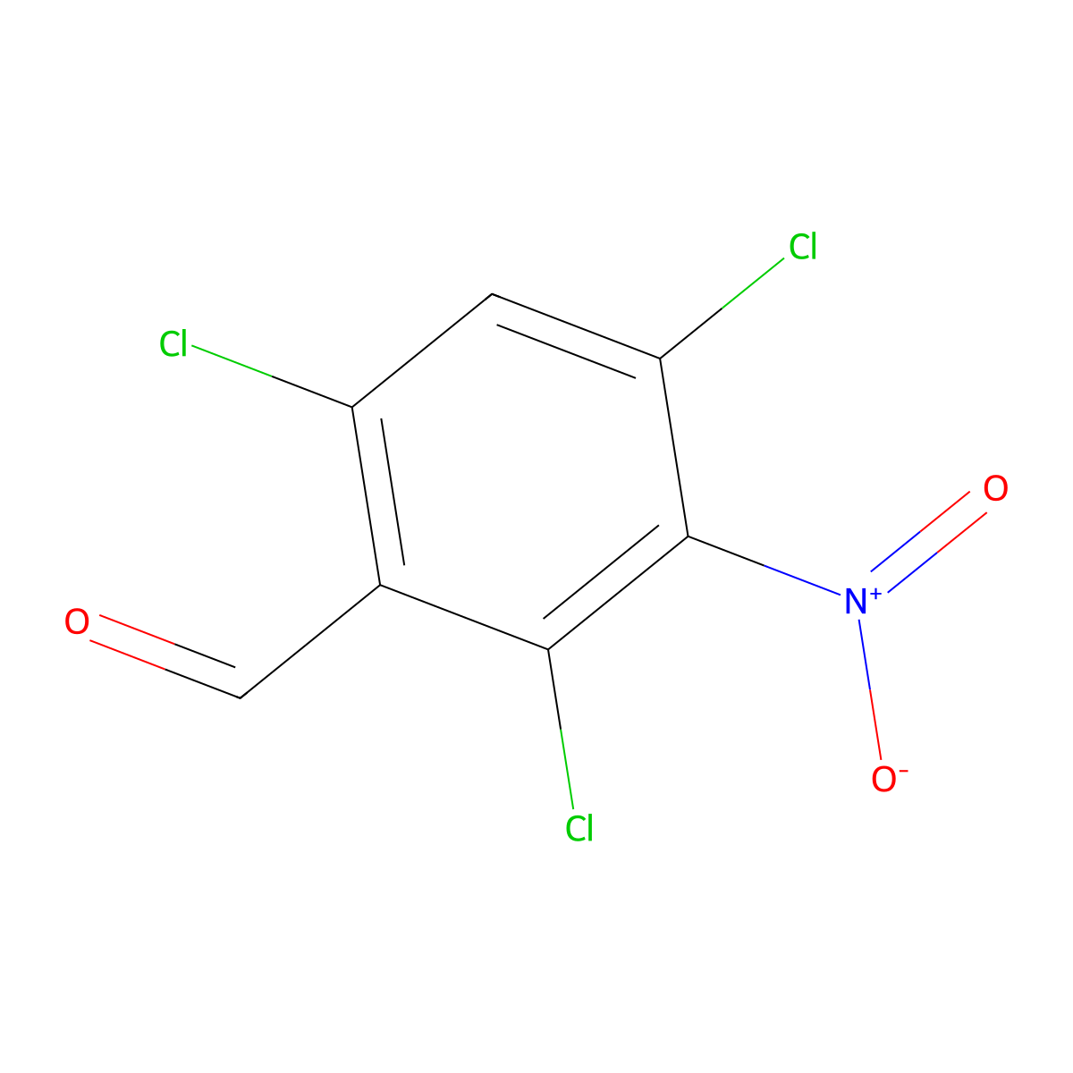 2,4,6-Trichloro-3-nitrobenzaldehyde molecular structure, CAS 2763755-65-1