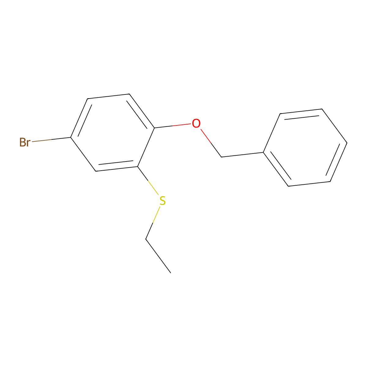 1-(Benzyloxy)-4-bromo-2-(ethylsulfanyl)benzene molecular structure, CAS 2763755-76-4