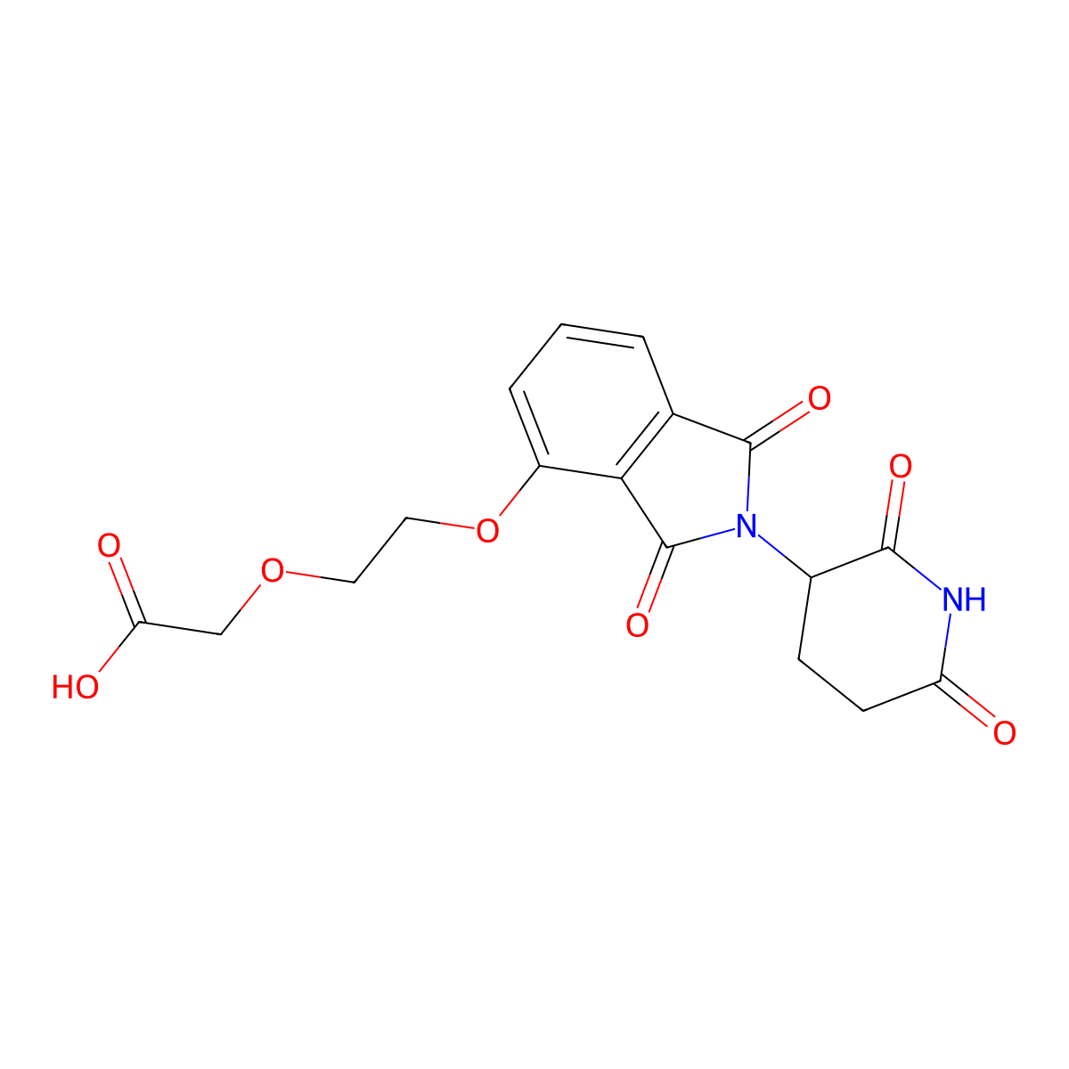2-(2-{[2-(2,6-dioxopiperidin-3-yl)-1,3-dioxo-2,3-dihydro-1H-isoindol-4-yl]oxy}ethoxy)acetic acid molecular structure, CAS 2763755-88-8