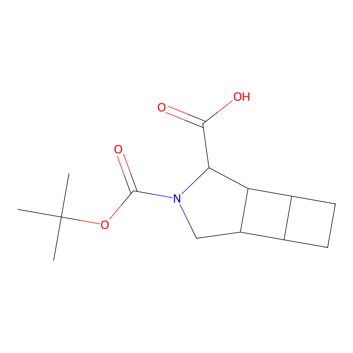 8-[(Tert-butoxy)carbonyl]-8-azatricyclo[4.3.0.0,2,5]nonane-7-carboxylic acid molecular structure, CAS 2763756-06-3