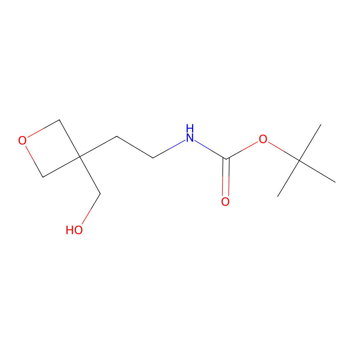 tert-butyl N-{2-[3-(hydroxymethyl)oxetan-3-yl]ethyl}carbamate molecular structure, CAS 2763756-10-9
