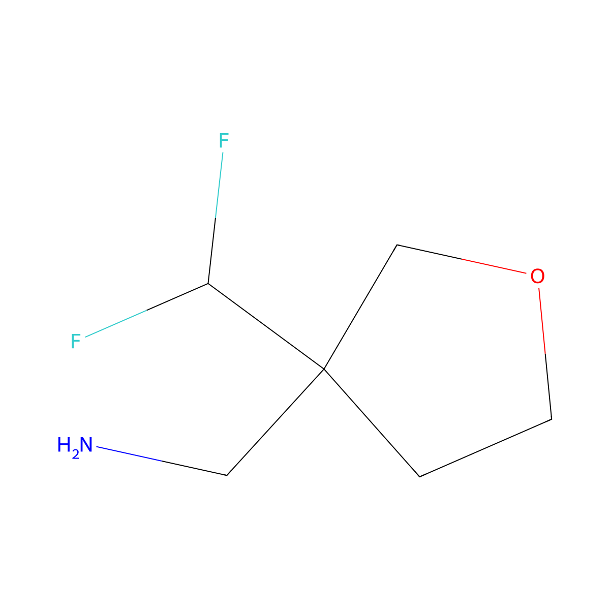1-[3-(Difluoromethyl)oxolan-3-yl]methanamine molecular structure, CAS 2763756-25-6