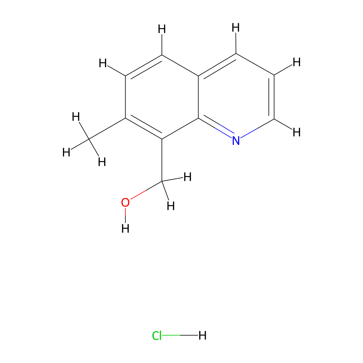 (7-Methylquinolin-8-yl)methanol hydrochloride molecular structure, CAS 2763756-38-1