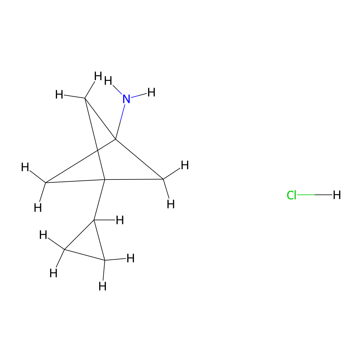 3-Cyclopropylbicyclo[1.1.1]pentan-1-amine hydrochloride molecular structure, CAS 2763756-42-7