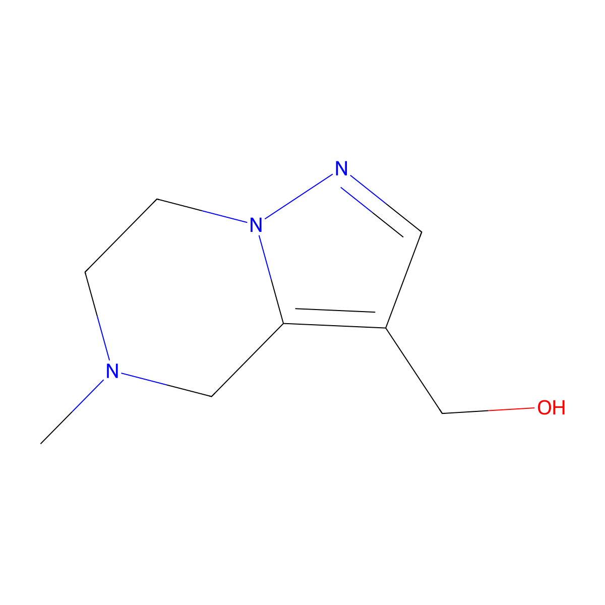 {5-methyl-4H,5H,6H,7H-pyrazolo[1,5-a]pyrazin-3-yl}methanol molecular structure, CAS 2763756-49-4